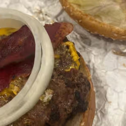 Double Bacon Cheese Burger.