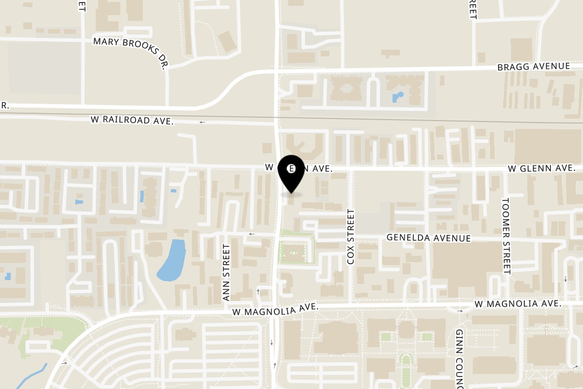 Map showing the location of Insomnia Steak & Grill on 186 N Donahue Dr in Auburn